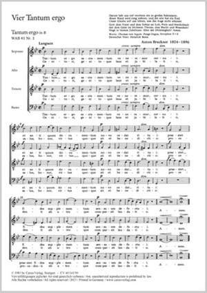 Bruckner: Vier TantumergoVertonungen