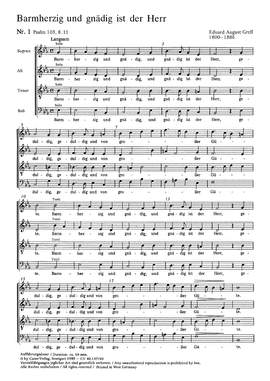 Grell: Barmherzig und gnädig ist der Herr (Op.26; EsDur)