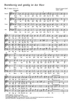 Grell: Barmherzig und gnädig ist der Herr (Op.26; EsDur)