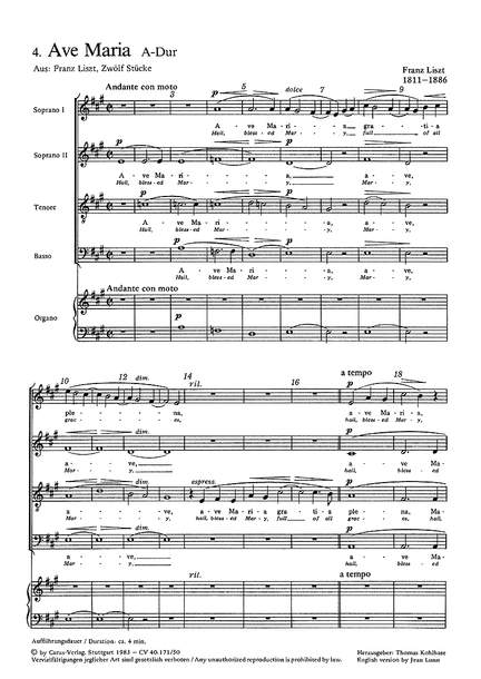 Liszt: Ave Maria