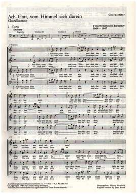 Mendelssohn Bartholdy: Ach Gott, vom Himmel sieh darein