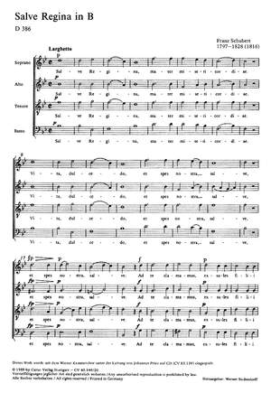Schubert: Salve Regina in B (D 386; B-Dur)