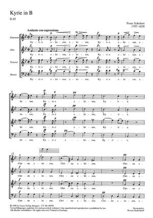 Schubert: Kyrie in B (D 45; B-Dur)