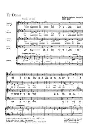 Mendelssohn Bartholdy: Te Deum a 4 (A-Dur)