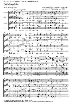 Mendelssohn: O Täler weit; Abschied; Die Primel