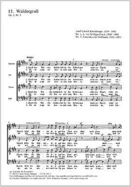 Rheinberger: Waldesgruß (Op.2 no. 5; EDur)