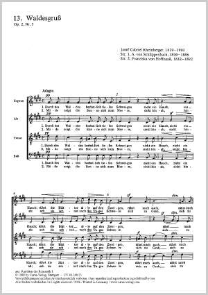 Rheinberger: Waldesgruß (Op.2 no. 5; E-Dur)