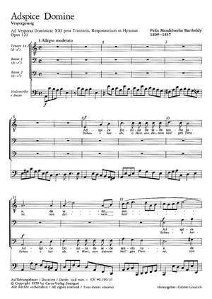Mendelssohn Bartholdy: Adspice Domine (Op.121; a-Moll)