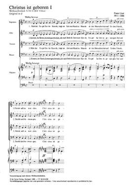 Liszt: Weihnachtschorsätze I