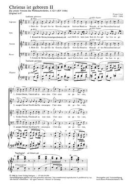 Liszt: Weihnachtschorsätze II