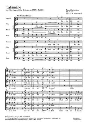 Schumann: Talismane (Op.141 no. 4; C-Dur)