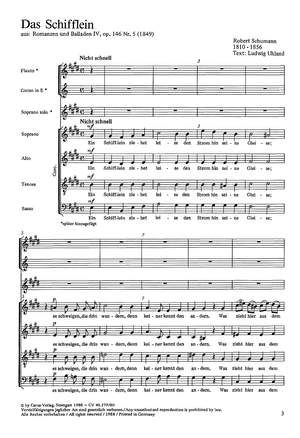 Schumann: Das Schifflein (Op.146 no. 5; E-Dur)