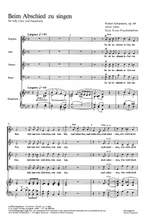 Schumann: Beim Abschied zu singen (Op.84; F-Dur) Product Image