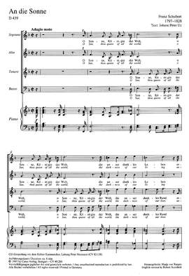 Schubert: An die Sonne (D 439; FDur)