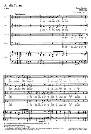 Schubert: An die Sonne (D 439; F-Dur)