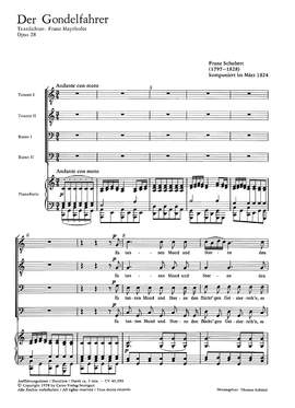 Schubert: Der Gondelfahrer (D 809; CDur)