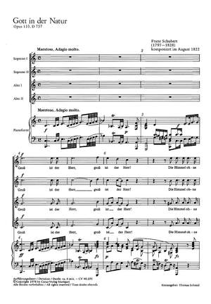 Schubert: Gott in der Natur (D 757; C-Dur)