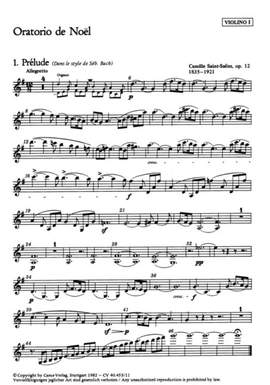 Saint-Saëns: Oratorio de Noël, Op.12: Orchestral Violin 1