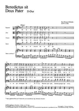 Zelenka: Benedictus sit Deus Pater (ZWV 207; DDur)