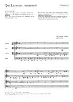 Zelenka: Qui Lazarum resuscitasti (ZWV 47 no. 5; cMoll) Product Image