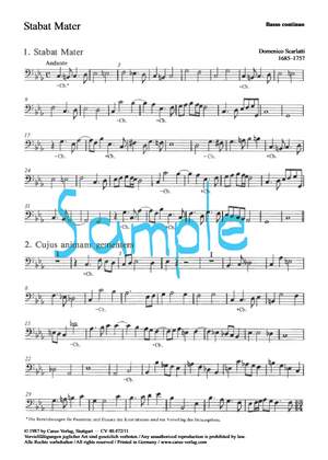 Scarlatti: Stabat Mater: Orchestral Bass Continuo