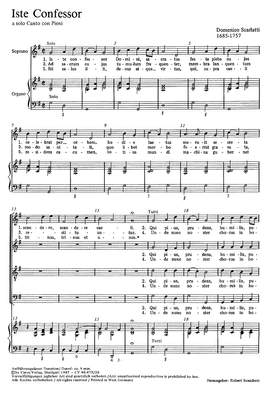 Scarlatti: Iste confessor (GDur)