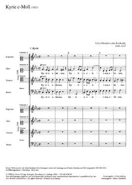 Mendelssohn Bartholdy: Kyrie in c (cMoll)