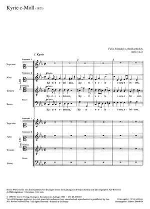 Mendelssohn Bartholdy: Kyrie in c (c-Moll)
