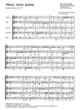 Gesualdo di Venosa: Maria, mater gratiae (FDur)