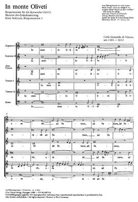 Gesualdo di Venosa: In monte Oliveti (dorisch)