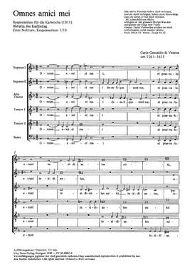 Gesualdo di Venosa: Omnes amici mei