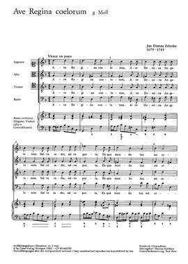 Zelenka: Ave Regina coelorum (ZWV 128 no. 4; gMoll)