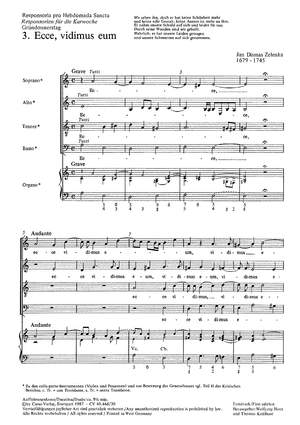 Zelenka: Ecce, vidimus eum (ZWV 55 no. 3; aMoll)