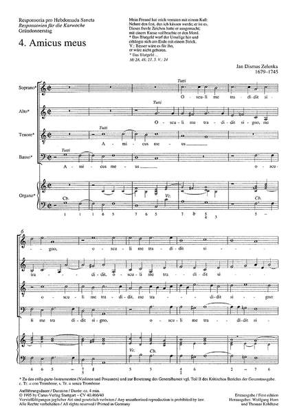 Zelenka: Amicus meus (ZWV 55 no. 4; phrygisch)