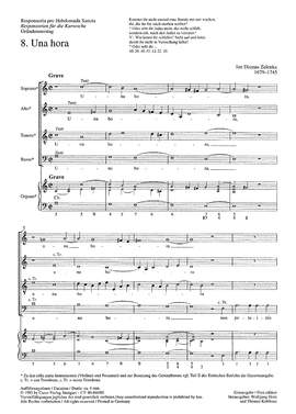 Zelenka: Una hora (ZWV 55 no. 8; äolisch)