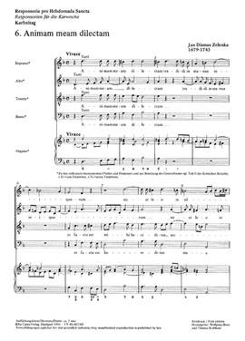 Zelenka: Animam meam dilectam (ZWV 55 no. 15; dMoll)