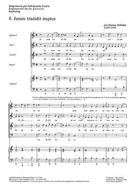 Zelenka: Jesum tradidit impius (ZWV 55 no. 17; CDur)