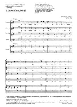 Zelenka: Jerusalem, surge (ZWV 55 no. 20; CDur)