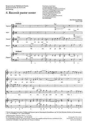 Zelenka: Recessit pastor noster (ZWV 55 no. 22; dMoll)