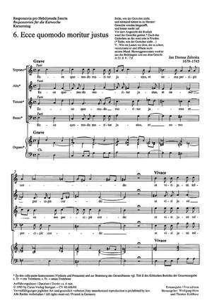 Zelenka: Ecce quomodo (ZWV 55 no. 24; phrygisch)