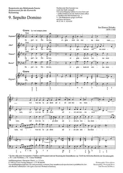 Zelenka: Sepulto Domino (ZWV 55 no. 27; gMoll)