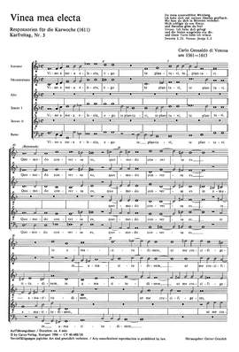 Gesualdo: Vinea mea electa; Judas mercator