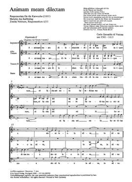Gesualdo di Venosa: Animam meam dilectam (FDur)