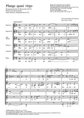 Gesualdo di Venosa: Plange quasi virgo
