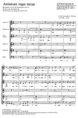 Gesualdo di Venosa: Astiterunt reges terrae (phrygisch)