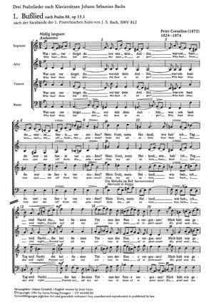 Cornelius: Drei Psalmlieder