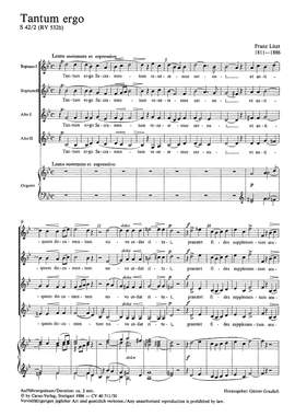 Liszt: Tantum ergo (S 42 no. 2; BDur)