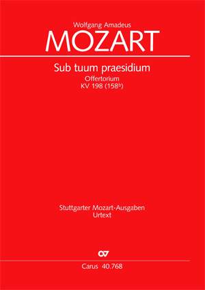 Mozart: Sub tuum praesidium (KV 198 (158b); F-Dur)