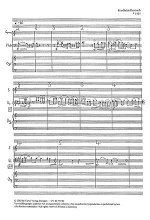 Rentzsch: Psalm 143 für Sopran, Violoncello und Orgel