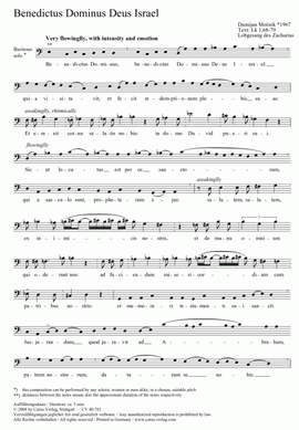 Mocnik: Benedictus Dominus Deus Israel